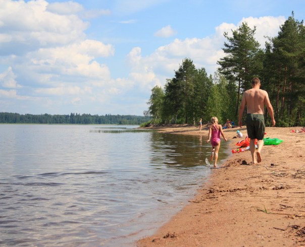 father and daughter finnish summer