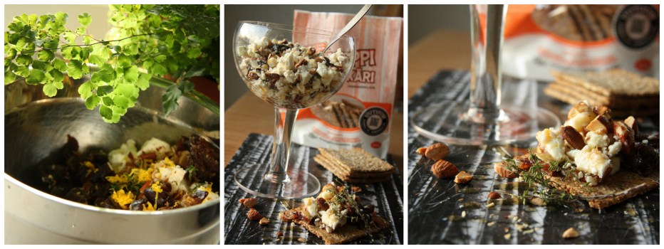 feta hunaja ja taatelilevite ja skarppinäkkäri